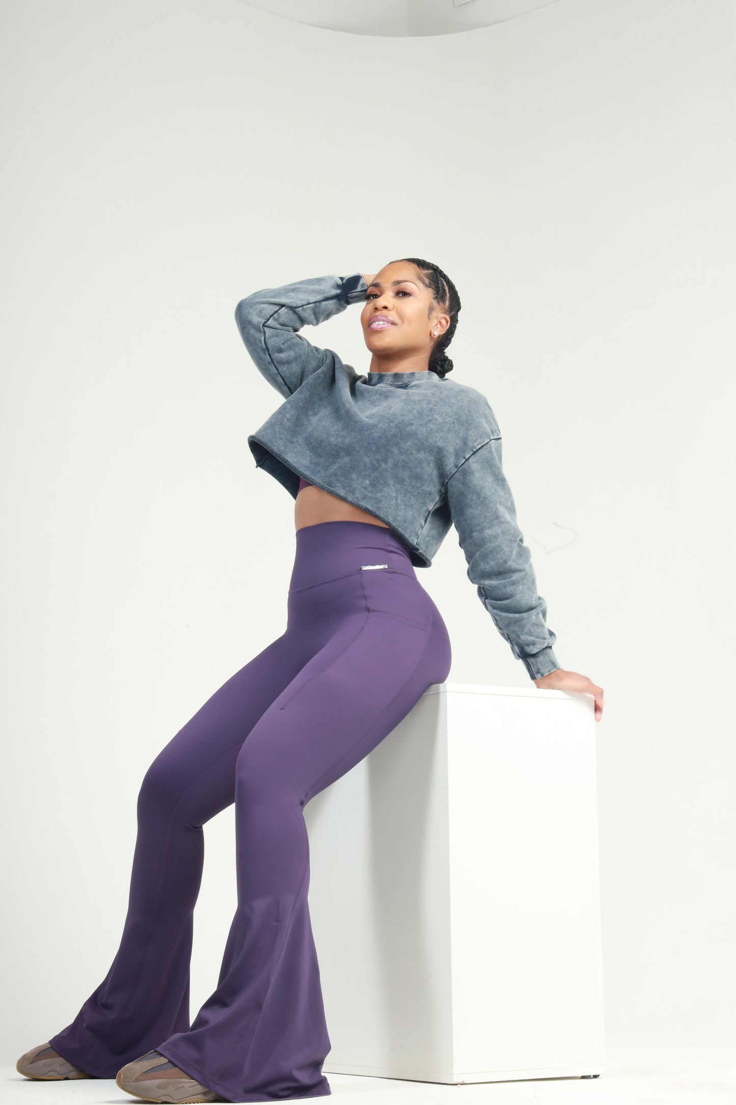 Leggings Purple High Waisted