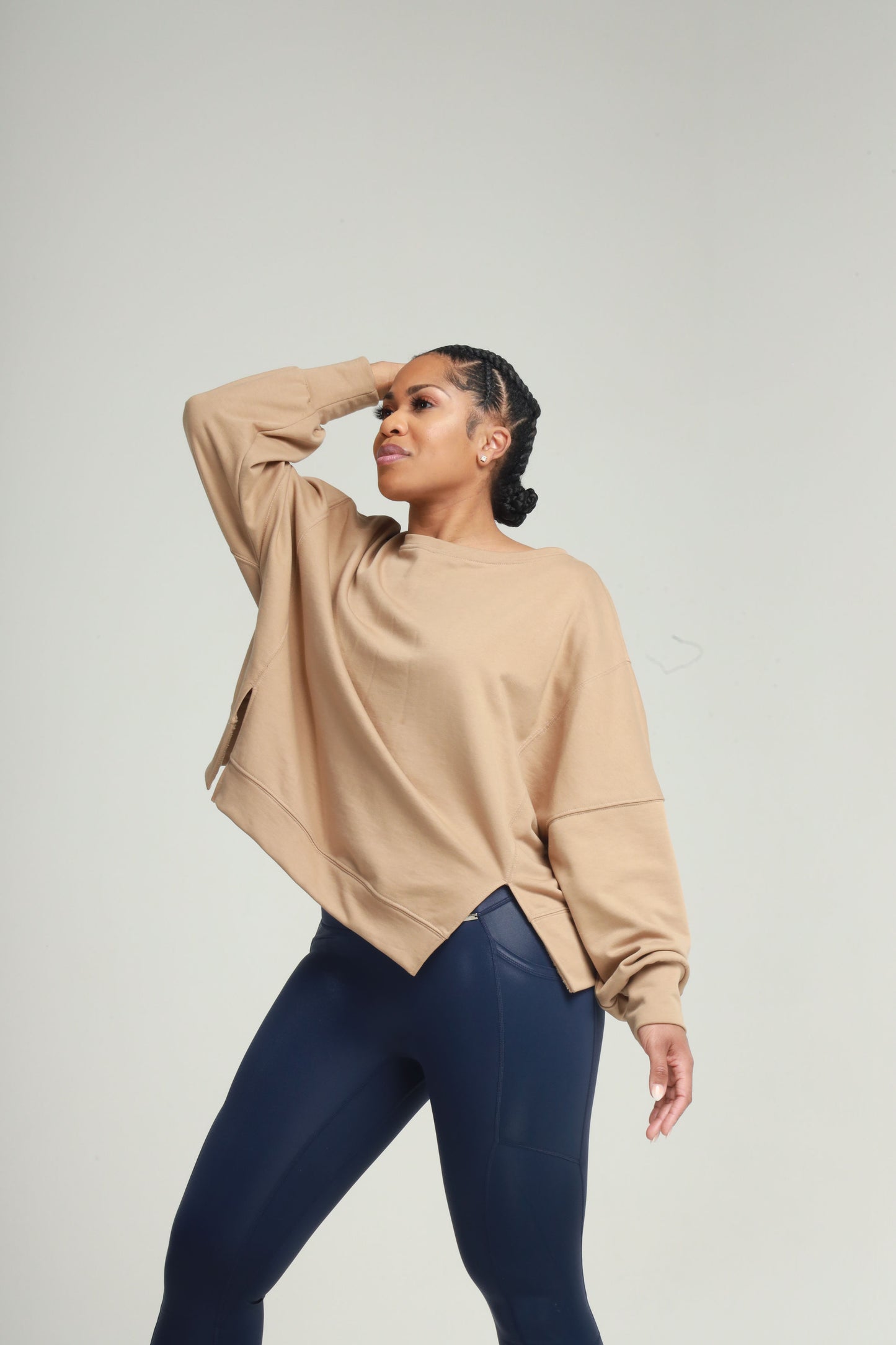 Heather Top-Camel