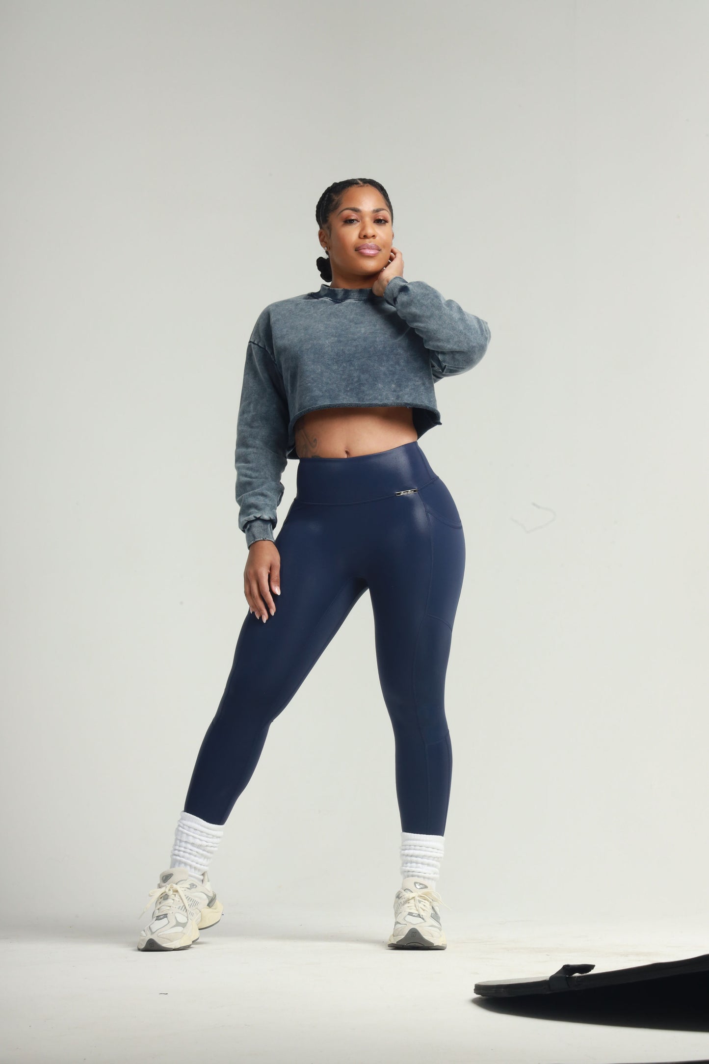 Hendrixx Leggings-Navy