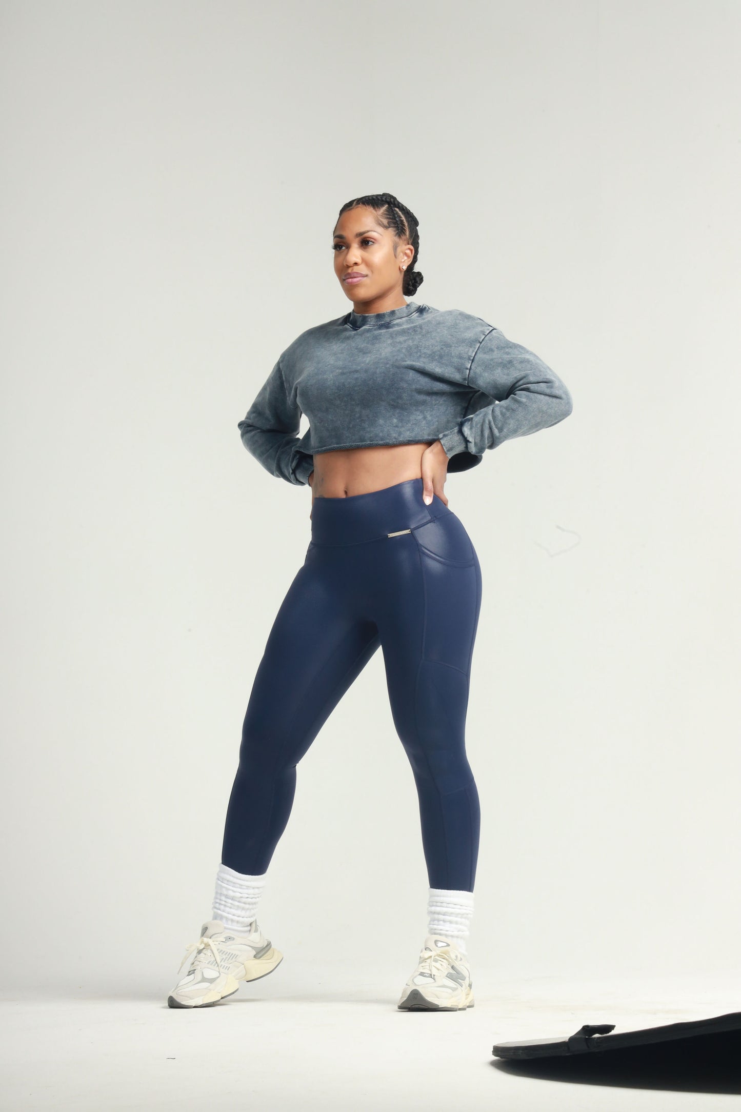 Hendrixx Leggings-Navy