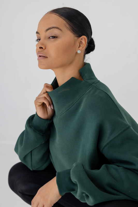 Avalanche Turtleneck Pullover-Green