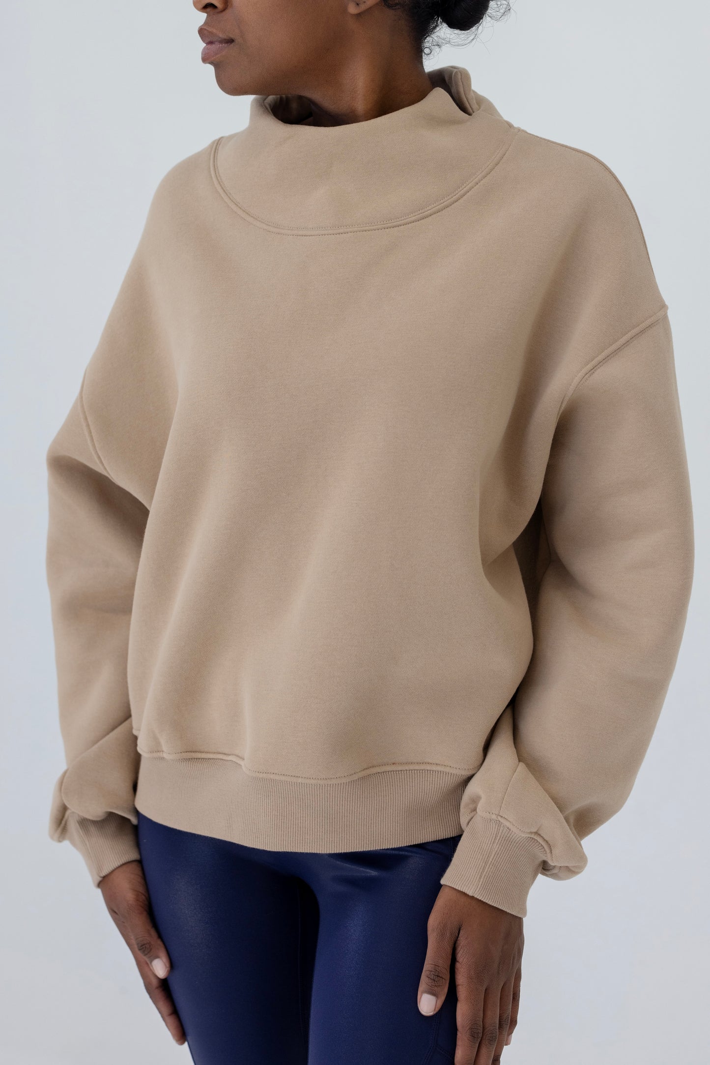 Avalanche Turtleneck Pullover-Nude